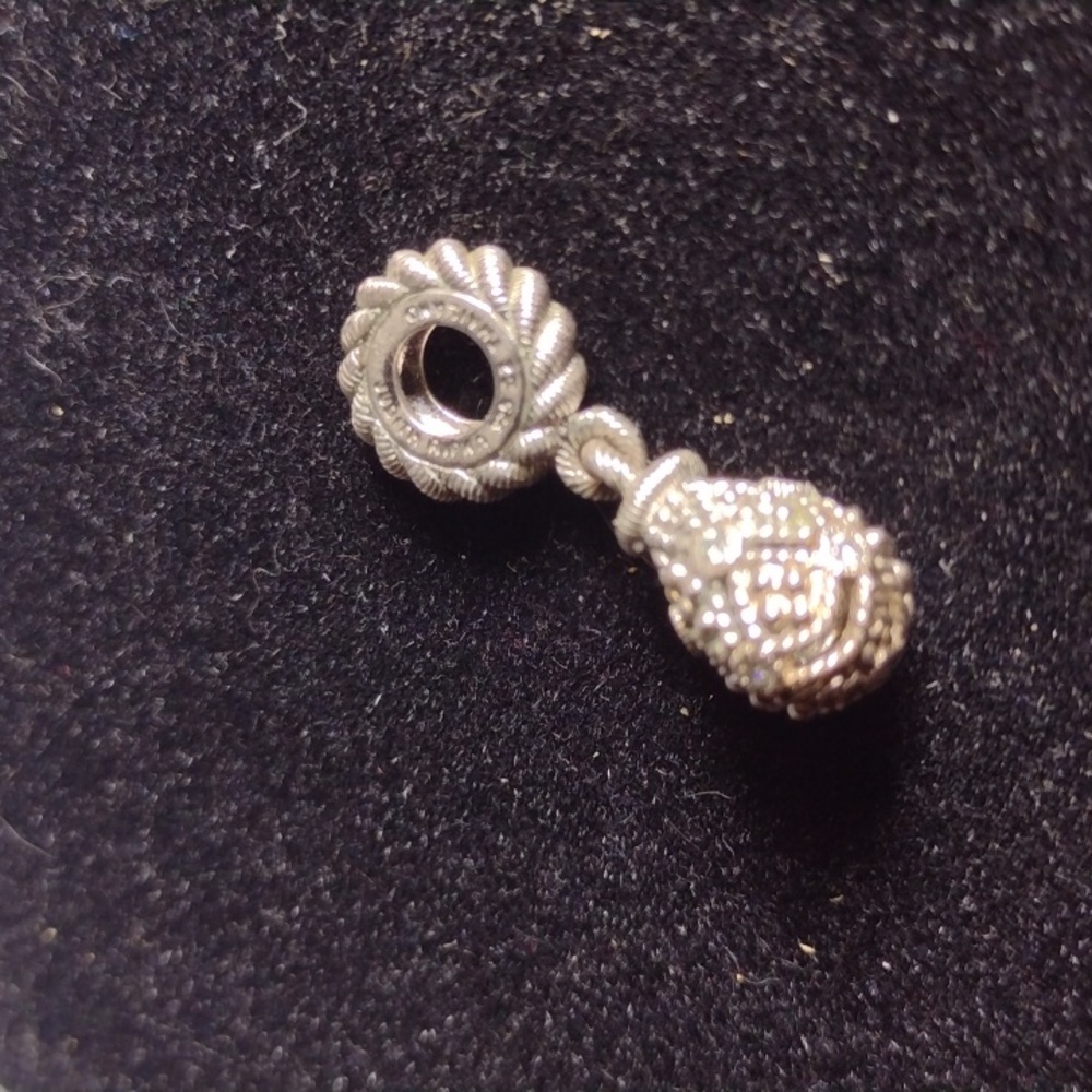 Judith Ripka SS Diamonique Drop Slider Charm